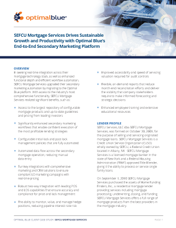 SEFCU Mortgage Services Drives Growth & Productivity