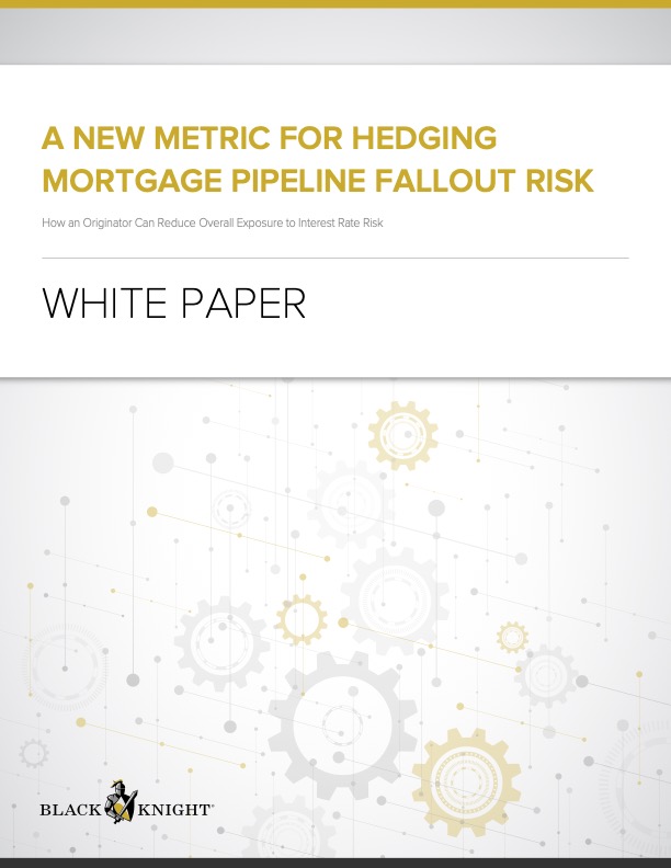 A New Metric For Hedging Mortgage Pipeline Fallout Risk